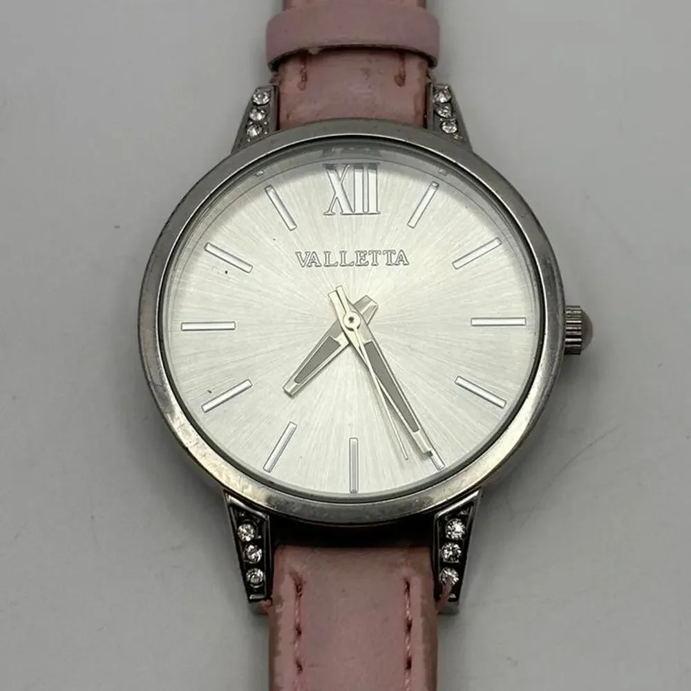 Silver pink watch